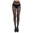 thumbnail image 1 of Aocisk Bas d'Halloween pour Femmes, Collants Gothiques en Résille avec Nœud, Design en Dentelle, Motif Ajouré, Accessoires, Bleu Foncé, Taille Unique, 1 of 4