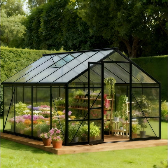 Heavy Duty Outdoor Walk-In Greenhouse with UV Protection Durable Metal Frame Easy Installation Weather Resistant for Wind Snow and Rain Perfect for Year Round Plant Care and Growth