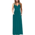 thumbnail image 1 of Vestido largo suelto sin mangas de verano para mujer Vestido largo casual con bolsillos Adepaton FSHY034-35, 1 of 5