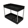 thumbnail image 1 of Floor Organizer Rack, 2 Tier Storage Cart Strong Load Bearing Easy Assembly With 2Pcs Grid Baskets For Dormitory For Office, 1 of 8