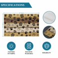 thumbnail image 6 of Cute Dog Claws Placemats Set of 6, Farmhouse Brown Wooden Grain Puppy Pawprints Placemats for Dining Table, Place Mats for Kitchen Tabletop, Waterproof Wipeable Dining Table Mats Set, 6 of 9
