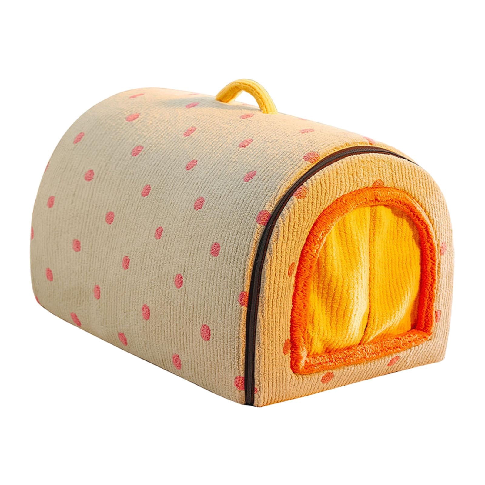 Bvdfgk Cat Cave Bed Dog House Pet Tent 2 Ways Use Detachable Washable Reusable Portable XL Cyan Blue