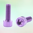 thumbnail image 6 of SOPOTUTU Cylindrical Screw Purple Aluminum Alloy 2 Pcs, 6 of 8