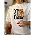 thumbnail image 1 of Camiseta De Mujer Activewear Tops Simples De Verano Para Viajes De MochileroVintage-Inspired Geometric Print T-Shirt for Women - Casual Crew Neck, Soft Polyester, Machine Washable - Perfect for Summ, 1 of 6