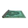thumbnail image 2 of Ahgly Company Indoor Rectangle Medallion Turquoise Blue Traditional Area Rugs, 3' x 5', 2 of 4
