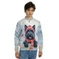 thumbnail image 4 of Playful Scottish Terrier Welcomes Winter Snowy Day with Cardinal Bird All Over Print 3D Baseball Jacket Scottie Dog Lover Gifts Bomber Jacket Softball - 12017, 4 of 6