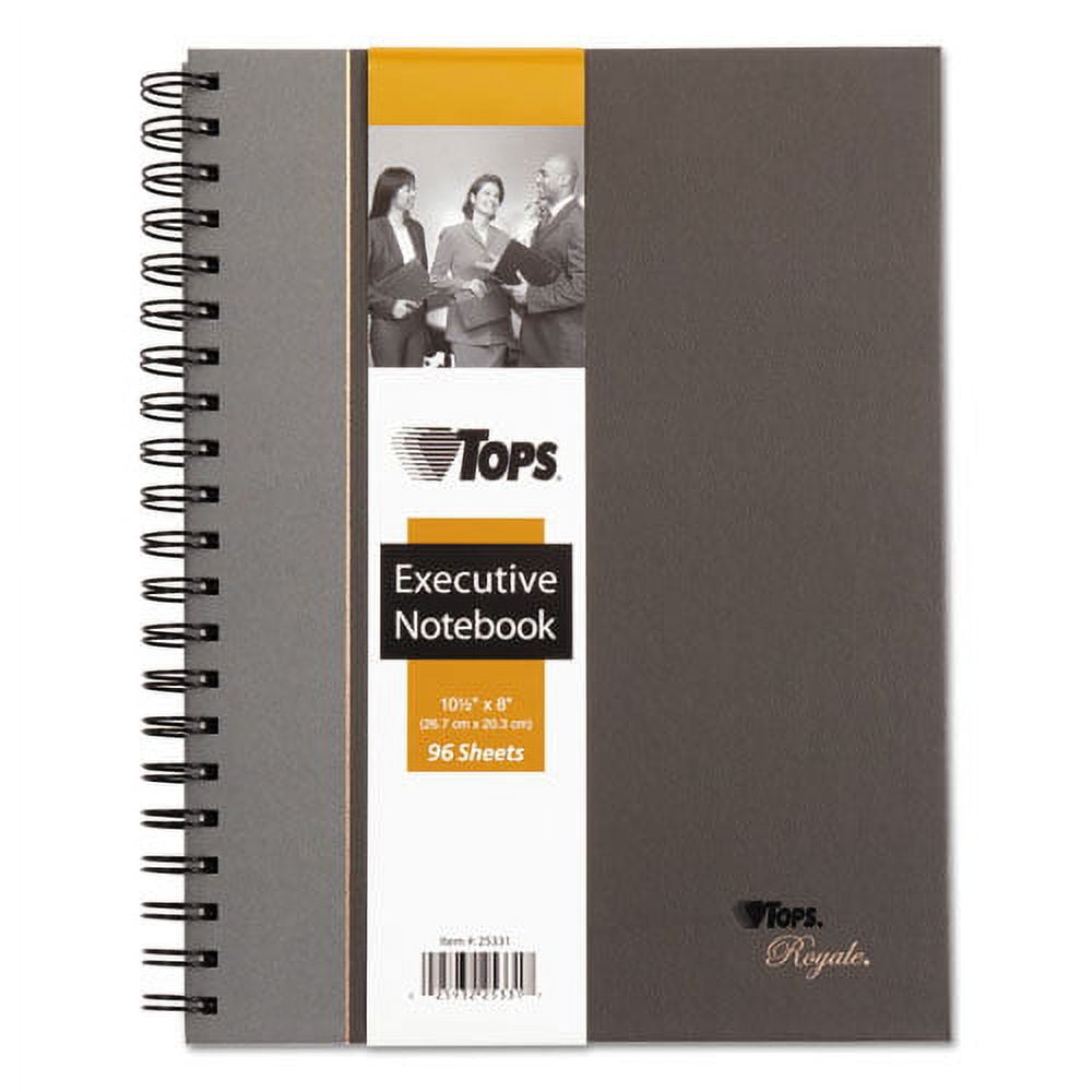 "Royale Wirebound Business Notebooks, 1 Subject, Medium/college Rule, Black/gray Cover, 11.75 X 8.25, 96 Sheets | Bundle of 2 Each"