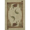 thumbnail image 2 of Addison Rugs Mayfield Washable Lodge Fish Khaki Rectangle Rug, 9' x 12', 2 of 6