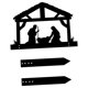 thumbnail image 4 of Silueta de la Natividad, letrero para jardín, letrero decorativo para jardín, adorno de estaca Estilo B, 4 of 9