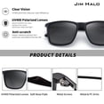 thumbnail image 3 of Gafas de Sol JIM HALO Retro Cuadradas Polarizadas UV400 56MM para Hombre, 3 of 6