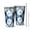 Blue White Tie, variant on 16oz Tumblers Rainbow Tie Dye Concentric Circles Stainless Steel Vacuum Insulated Double Wall Travel Tumbler Cups Mug with Lid and Straw,Cleaning Brush for Coffee,Tea