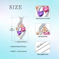 thumbnail image 6 of Taioiat Double Birthstone Necklaces for Women 18K Gold Plated Birthstone Rose Flower Jewelry Anniversary Valentines Day Mother's Day Birthday Gifts for Her Wife Girlfriend Mom, 6 of 7