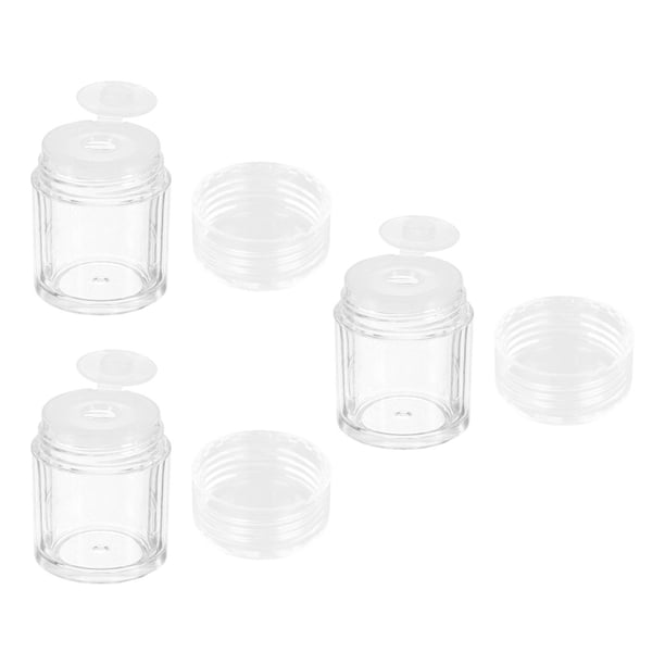 3 piezas de envase cosmético vacío multifuncional transparente con tapa 5 ml embotellado cosmético portátil tarro vacío para loción pimienta en polvo 1 agujero Salvador frasco recargable vacio