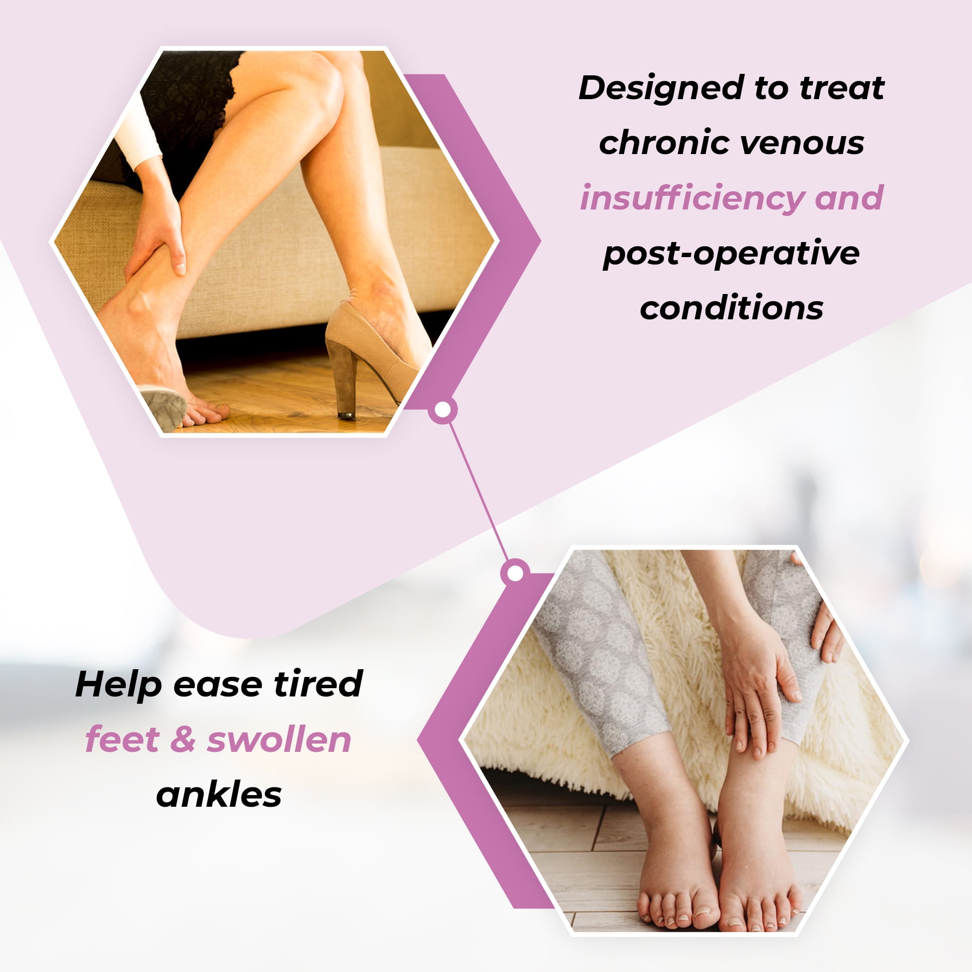 Gabrialla Unisex Microfiber Knee High Graduated Compression Socks (25-35mmHg): H-304