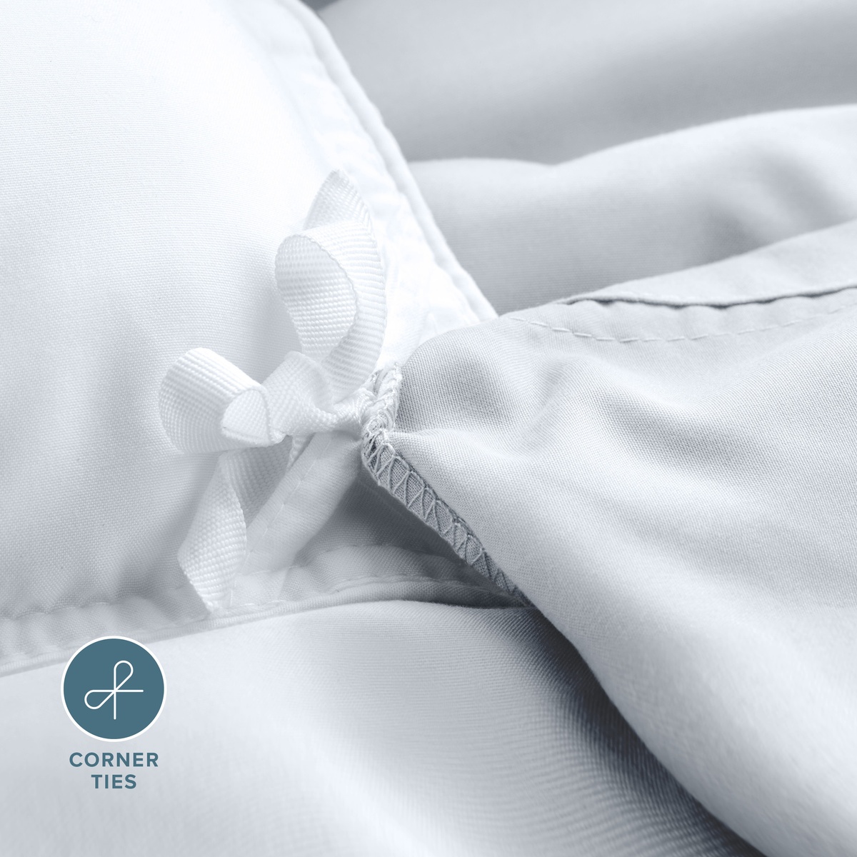 Bare Home Luxury Queen Duvet Cover Set, White photo 8