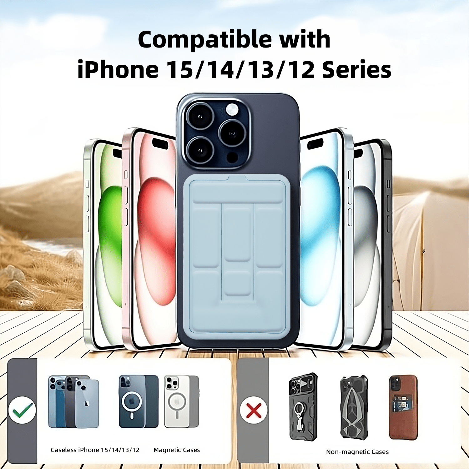 Magnetic  Wireless Portable Charger, 10000mAh Magnetic Power Bank with Type-C Cable LED Display 22.5W PD Fast Charging Lighting Mag-Safe Battery Pack for iPhone 15/14/13/12/Mini/Pro/Pro Max