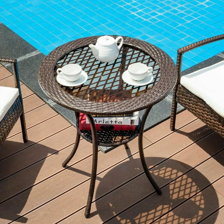 Round Wicker Coffee Table Canada : Calabria Round Coffee Table Style In