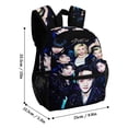 thumbnail image 2 of 13In SKZ Stray Korea Ki Backpack Front Pocket Small Knapsack Cartoon Daypack Lightweight Bookbag, 2 of 8
