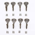 thumbnail image 3 of Uxcell 8pcs Zinc Alloy Window Curtain Tieback Clothes Hooks Durable Wall Holdback Hooks Bronze Tone, 3 of 7