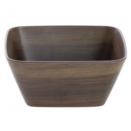 

HUBERT® Dark Wood Serving Bowl - 7 L x 6 1/2 w x 3 1/10 H