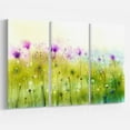 thumbnail image 1 of Design Art Green Purple Cosmos of Flowers Canvas Print, 1 of 3