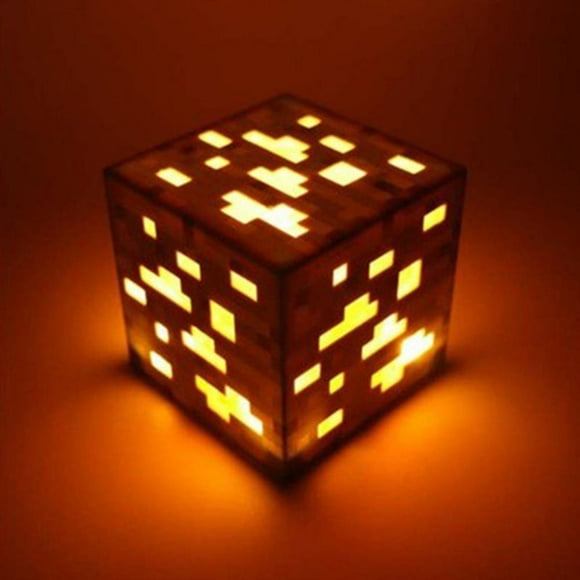 NETSENG Minecraft Game Peripheral Rechargeable Flashlight Night Light Blue Miners Lamp Flashlig Toy Birthday Gift
