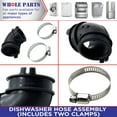 thumbnail image 4 of Whole Parts Dishwasher Hose Assembly (Includes Two Clamps) Part # W10445975 - Replacement & Compatible With Some Amana, Inglis, Jenn Air, Kenmore, Kitchen Aid and Whirlpool Dishwashers, 4 of 7