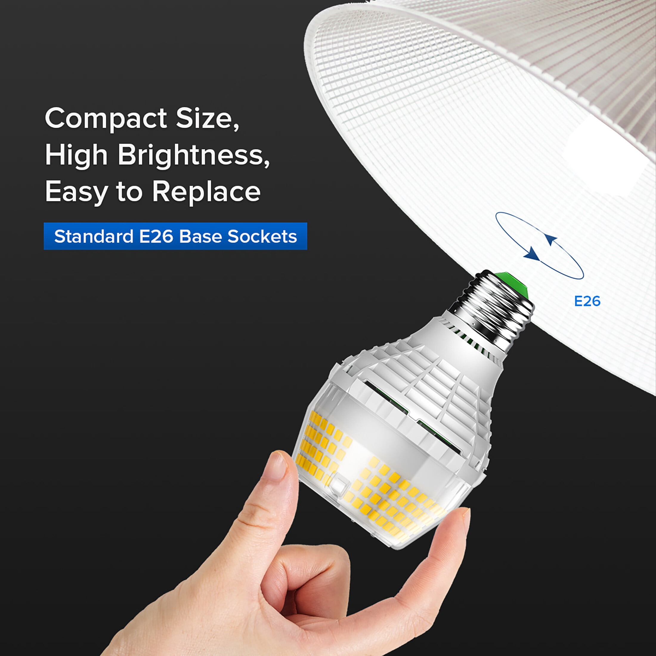 SANSI 35 Watts (400W Equiv) A19 LED Light Bulb, 5000 Lumens, E26 Base, 5000K Daylight Non-Dimmable