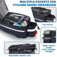 thumbnail image 3 of Lictin Insulated Bike Bag For Bicycles, Waterproof Bike Pannier Bag with Reflector & Shoulder Strap, 10L Capacity Rear Rack Bag, Black, 3 of 8