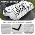 thumbnail image 6 of Whosucclay Love To Golf Golf Cart Seat Protector, Breathable Towel Blanket 4 Front Pockets One-Step Mount Golf Cart Seat Accessories for Most 2-Seat Golf Carts, 6 of 7
