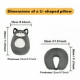 thumbnail image 2 of LAMIRO Kids Travel Pillow - 2-In-1 Deformable Kids Neck Pillow for Traveling, Soft U-Shaped Pillow with Adorable Animal Design, Comfy Sleep and Play, Ideal for Airplanes Travel - Huskies, 2 of 7