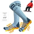 thumbnail image 5 of YWIYIUD 1 PC Thermal Socks Heated Socks for Men Women, Rechargeable Battery Heated Socks, Electric Socks for Winter Outdoor Work Skiing Camping Hiking Fishing Biking, 5 of 7