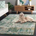 thumbnail image 2 of SAFAVIEH Madison Roswell Abstract Area Rug, Green/Beige, 6' x 9', 2 of 5