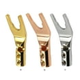 thumbnail image 2 of Baohd 4X Cable Clip Wire Connector Banana Plug Connection Silver Copper Compact Size Long-lasting Transmission Space Saving Silver, 2 of 6