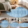 thumbnail image 5 of Round Area Rug 4 Ft, Blue Washable Non-Slip Circle Carpet for Living Room/Bedroom, Modern Abstract Art Ombre Striped Low-Profile Crawling Mats Collection Rugs for Indoor, 5 of 7