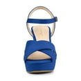 thumbnail image 6 of BLISSFUL STEP Women's Fashion Platform Strap Slingback Chunky Heel Open Toe Sandals Deep Blue 7, 6 of 8