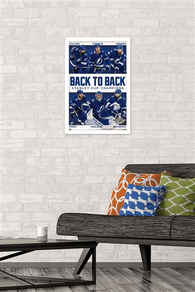 NHL Tampa Bay Lightning - 2021 NHL Stanley Cup Champions Wall Poster, 14.725" x 22.375", Framed