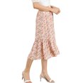 thumbnail image 4 of INSPIRE CHIC Women's Floral Elastic Waist Ruffle High Low Hem Skirts XL Pink, 4 of 6