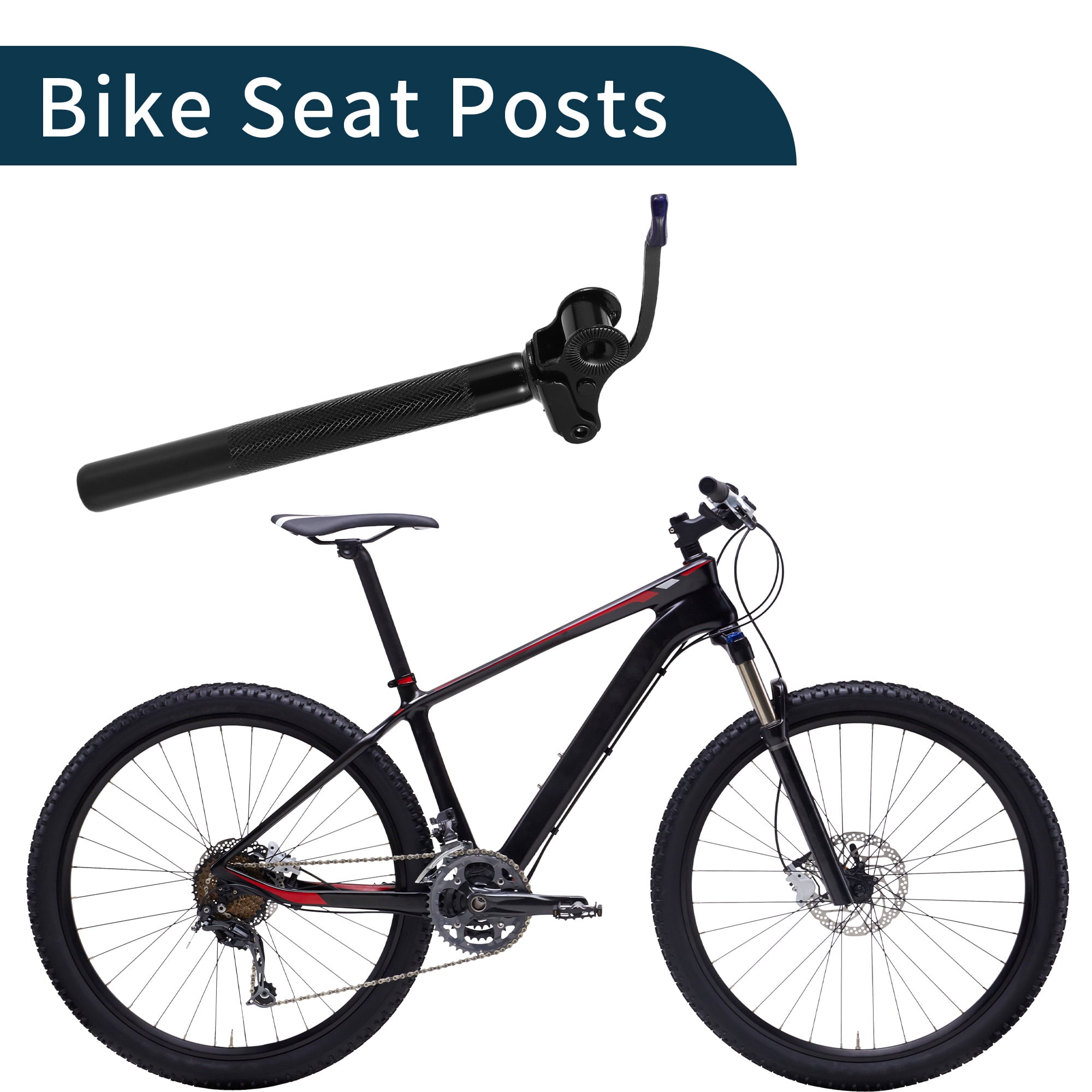 Unique Bargains Bike Seat Posts Electric Bicycles Anti-Theft Locking Seat Tube 27.2x250mm