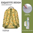 thumbnail image 5 of "Elegant Wildflower & Sunflower Campus Backpack - Lightweight School Bag with Laptop Sleeve, Trendy Floral Design, Breathable Mesh Back Support", 5 of 6