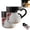 2PCS, variant on Heart Shaped Color Changing Magic Ceramic Mug, Temperature Activated Reveals Red Hearts with Hot Drinks, Heart Handle Design for Coffee Tea, Gift for Birthday Anniversary Christmas