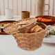 thumbnail image 2 of Cesta de bambú tejida a mano con tapa para guardar pan y fruta, organizador de hojas de té, cesta decorativa de cocina para mesa de centro., 2 of 7