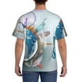 thumbnail image 3 of Bixox Men's Let's go Travel Around the World Printed Short Sleeve Skinny Athletic T-Shirt, 3 of 6