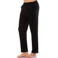 thumbnail image 3 of Niuer Men Sleepwear Solid Color Pj Bottoms Straight Leg Pajama Pants Lightweight Pant Elastic Waist Trousers Black XL, 3 of 3