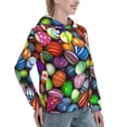 thumbnail image 6 of Kdxio Easter Eggs2 Print Womens Oversized Hoodies Sweatshirts Hooded Pullover Tops Sweaters Casual-X-Large, 6 of 7