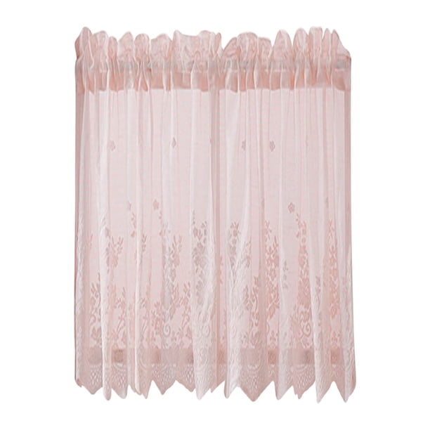 adviicd Lace Floral Lace Curtains Kitchen Coffee Curtains Bedroom Rod ...