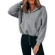 thumbnail image 1 of Mujeres de manga larga Sherpa Fleece Hoodies Casual Zip Up Fuzzy Coat Pullover Sudadera Crop Tops Sudadera con capucha con bolsillos Zhivalor WMZY-838-12, 1 of 5
