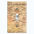 thumbnail image 1 of Metal Light Switch Plate Outlet Cover Music Note Wallpaper Damask MUS001, 1 of 13