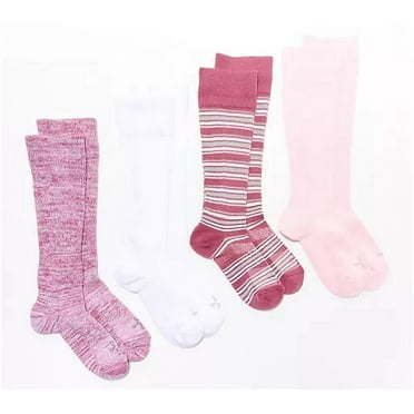 Tommie Copper ® Men's Over-The-Calf Compression Socks 4 PACK "REFIEF-RECOVERY" Size "M"  Pink ASST.