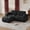 Black, variant on HYJT-H&K 80.3" Boneless Loveseat with Ottoman, 2-Seat Upholstered Velvet Cloud Couch Sectional with Deep Seat, Oversized Sectional Couches for Living Room, No Assembly Required, Black